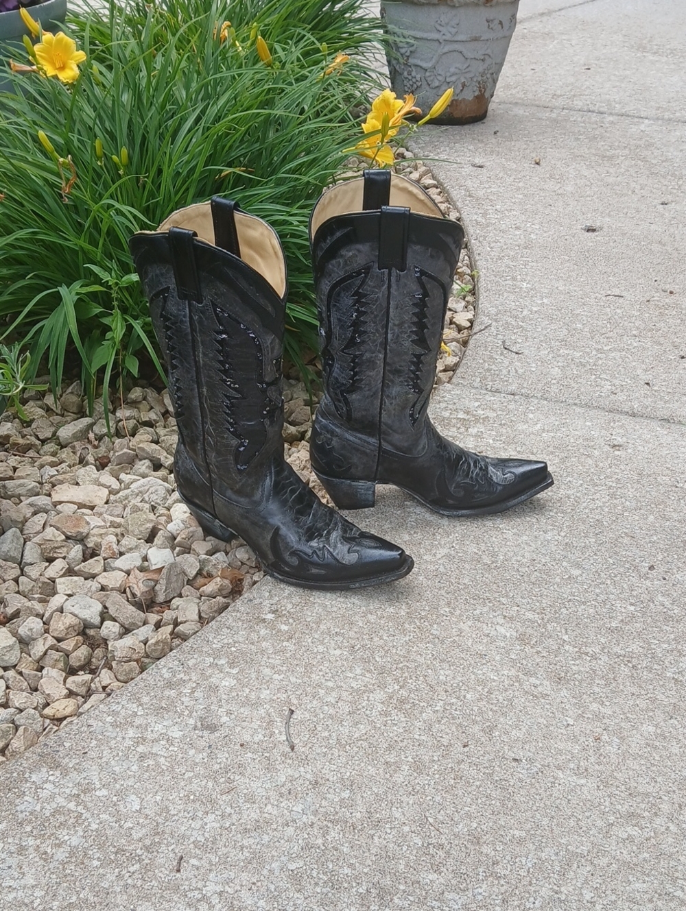 Corral Women's Eagle Sequin Inlay Snip Toe Cowgirl Boots model R1003, Sz 9.5 - Picture 12 of 12